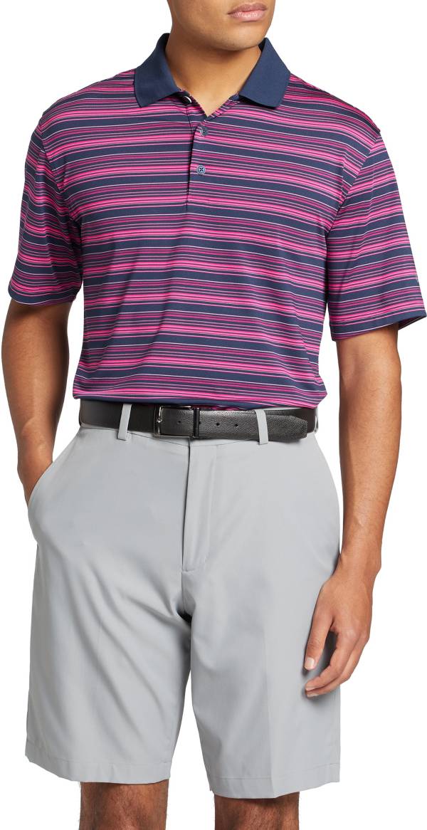 Walter Hagen Men's Perfect 11 Jacquard Stripe Golf Polo