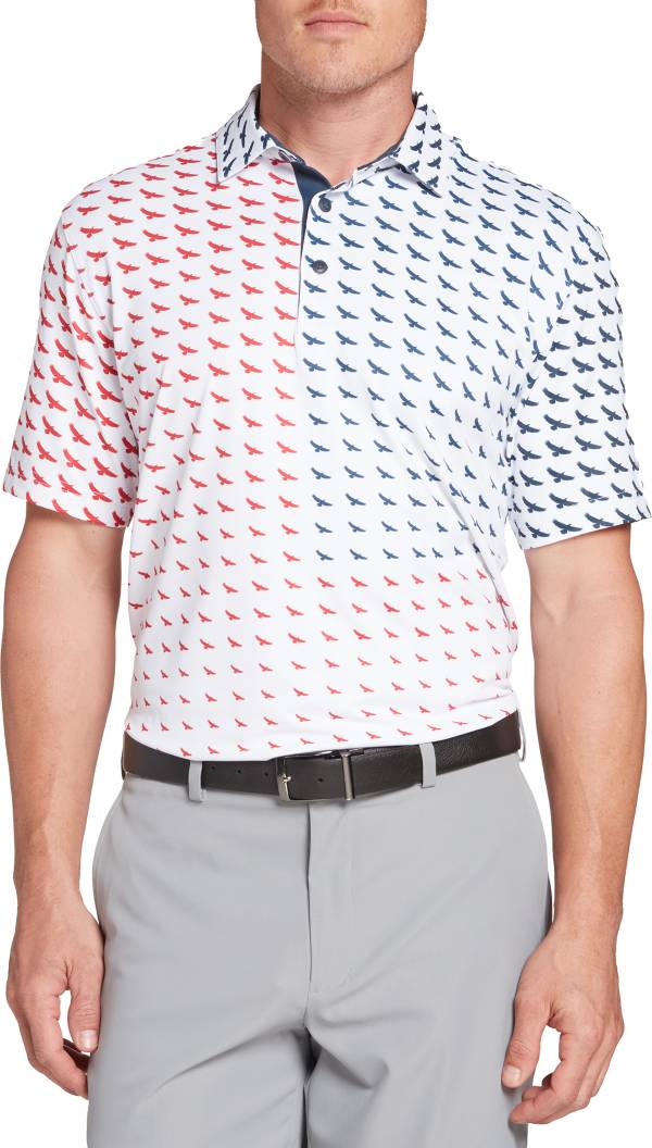 Walter Hagen Men's Perfect 11 USA Eagle Flag Golf Polo