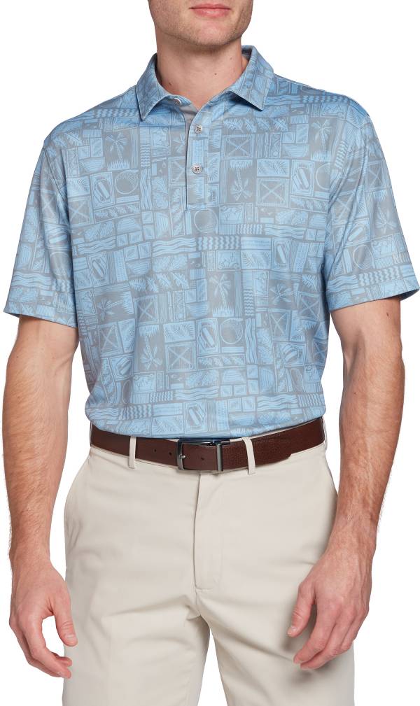 Walter Hagen Men's Perfect 11 Tropical Convo Golf Polo