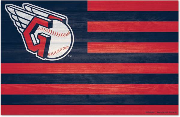 WinCraft Cleveland Guardians 11'' x 17'' Flag Wood Sign