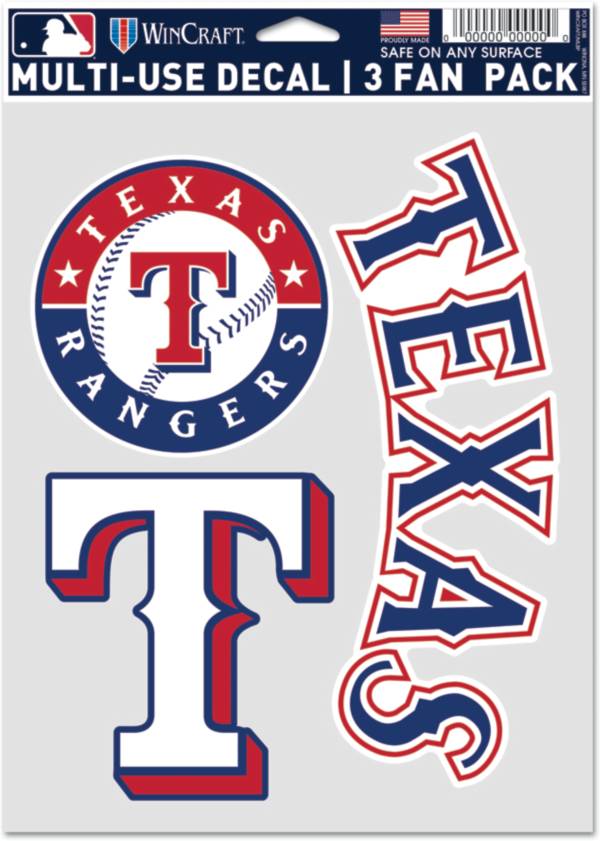 WinCraft Texas Rangers 3-Pack Decal