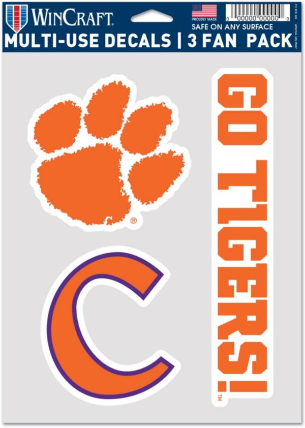 WinCraft Clemson Tigers 3 Pack Fan Decal product image