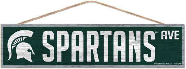 WinCraft Michigan State Spartans 4x17 Wood Rope Sign product image