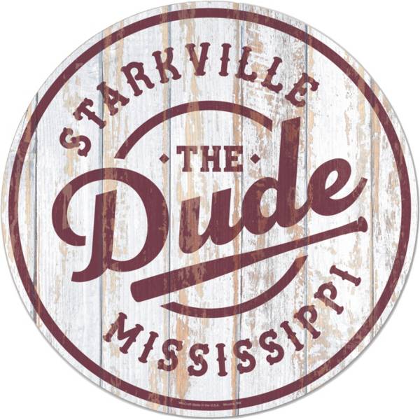 WinCraft Mississippi State Bulldogs Dude Round Sign