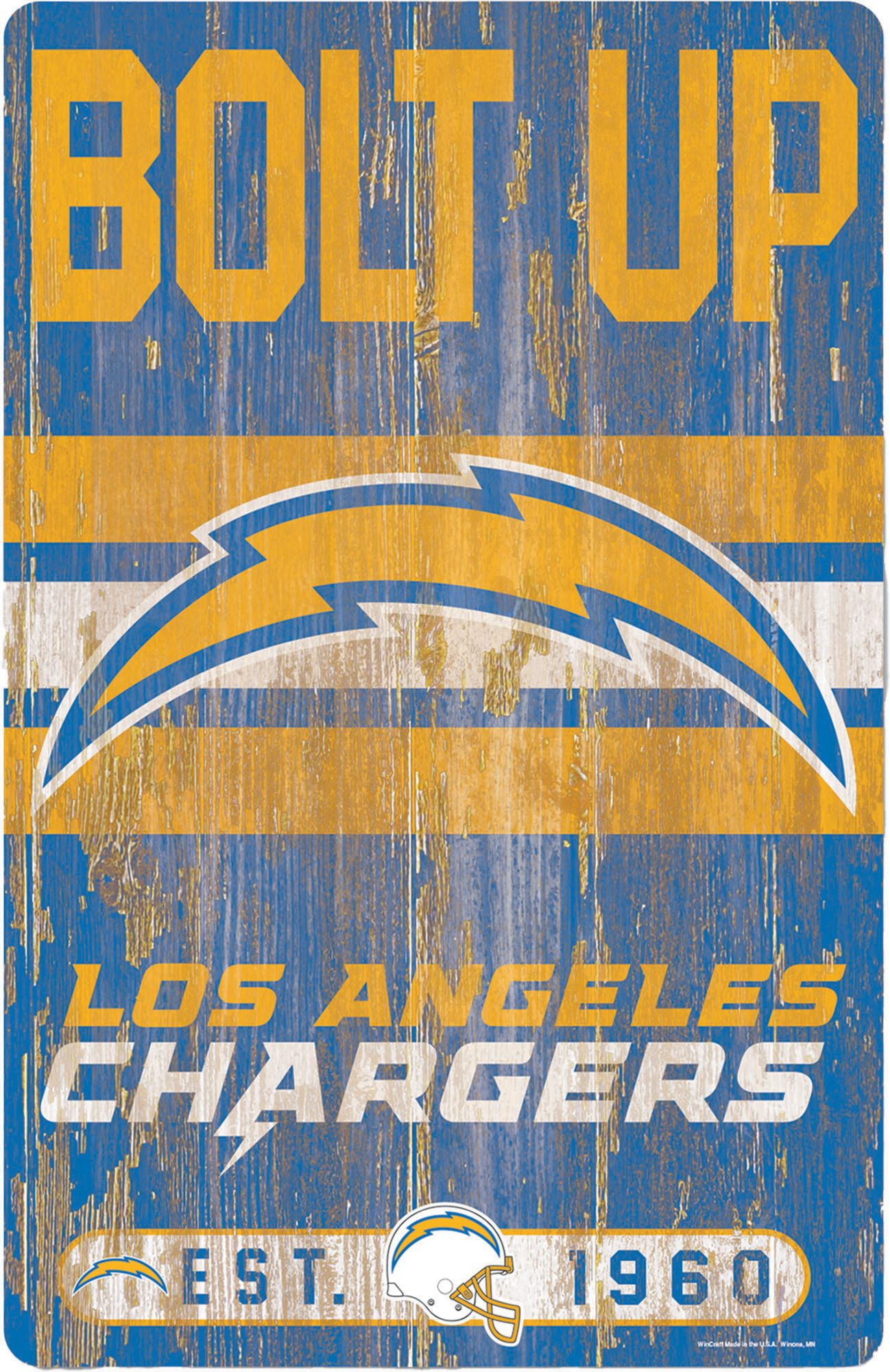 WinCraft Los Angeles Chargers 11'' X 17'' Slogan Sign | Dick's Sporting ...