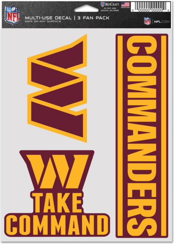 WinCraft Washington Commanders 3-Pack Decal