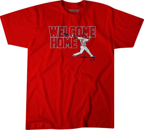 BreakingT Men's Red 'Welcome Home' Graphic T-Shirt