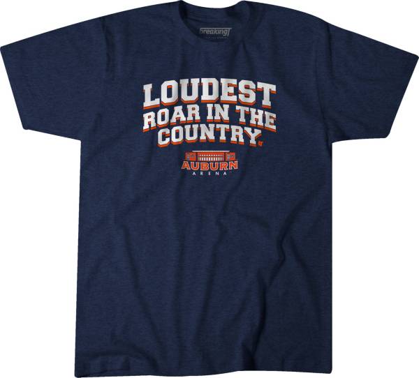 BreakingT Auburn Tigers Blue Basketball Loudest Roar T-Shirt