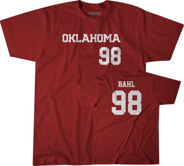BreakingT Oklahoma Sooners Softball Jordy Bahl #98 Crimson T-Shirt product image