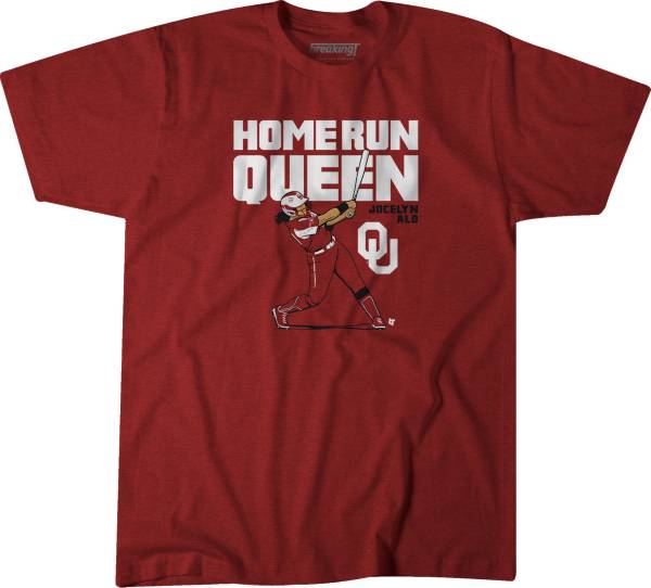 BreakingT Oklahoma Sooners Softball Jocelyn Alo Home Run Queen Crimson T-Shirt product image