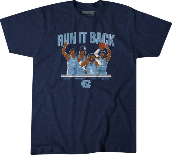 BreakingT North Carolina Tar Heels Carolina Blue Run it Back Basketball T-Shirt product image