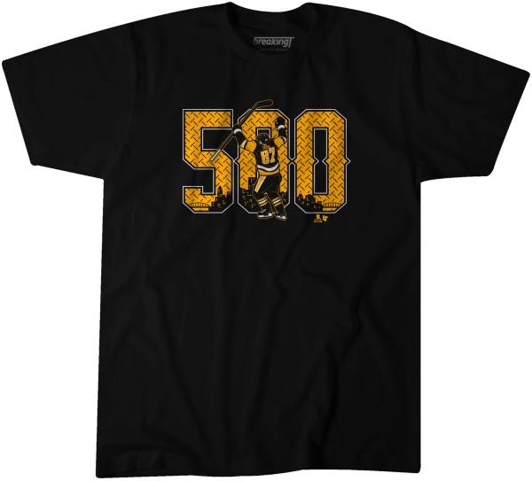 BreakingT Sidney Crosby 500 Goals Jump Black T-Shirt product image