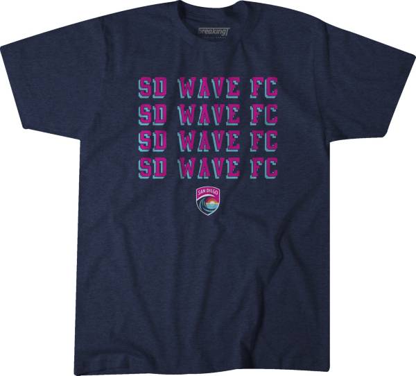 BreakingT San Diego Wave FC Repeat Navy T-Shirt product image