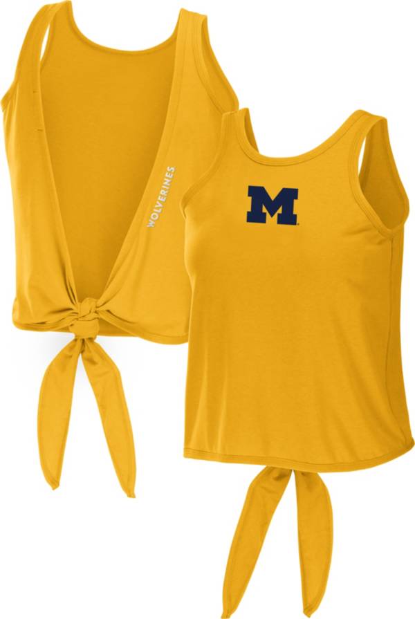WEAR by Erin Andrews Women's Michigan Wolverines Maize Convertible Wrap Tank product image