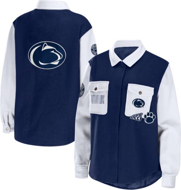 WEAR by Erin Andrews Women's Penn State Nittany Lions Blue/White Colorblock Shacket product image