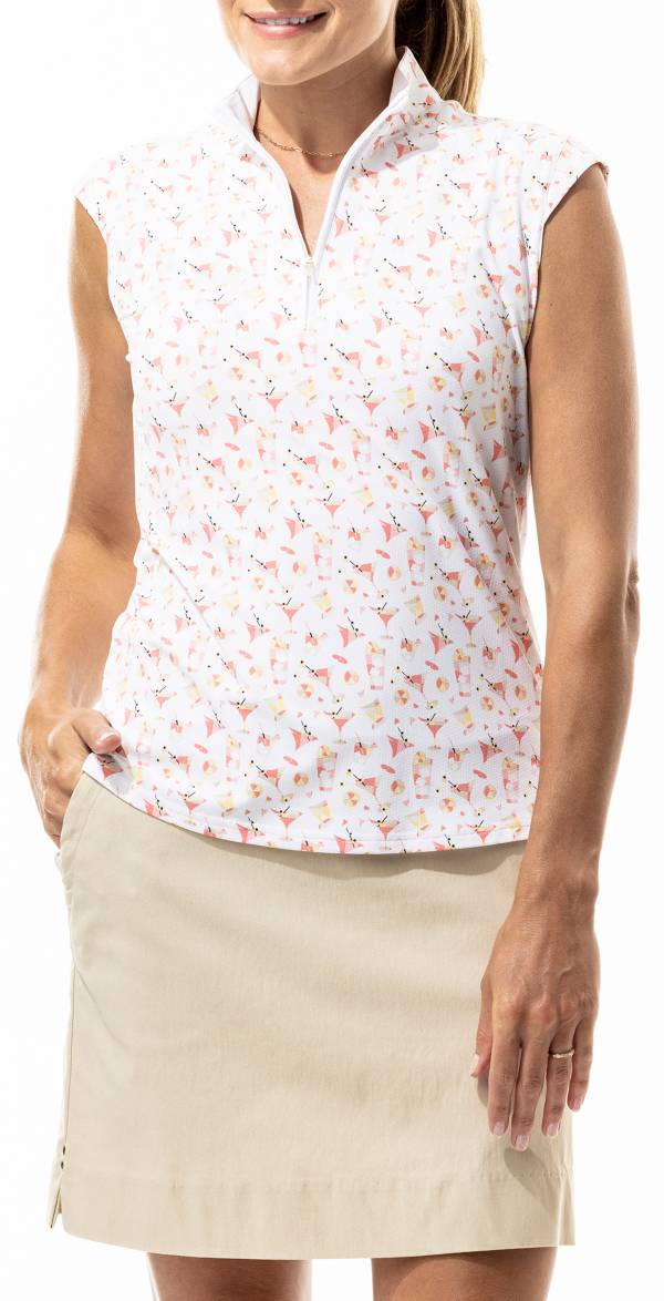 SanSoleil Women's Sleeveless Mock Neck Shirt