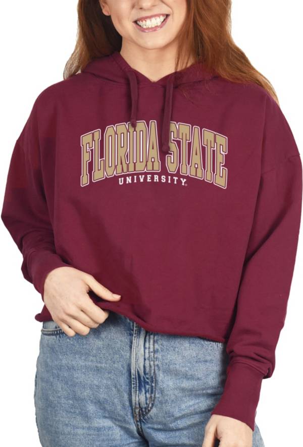 ZooZatZ Women's Florida State Seminoles Garnet French Terry Cropped Hoodie product image