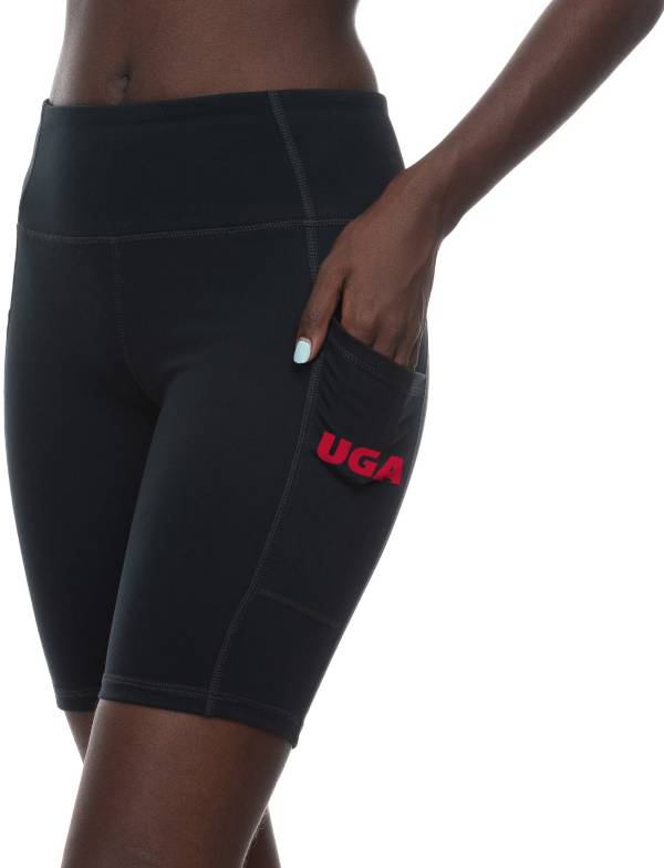 ZooZatZ Women's Georgia Bulldogs Black High Rise Pocket Bike Shorts product image