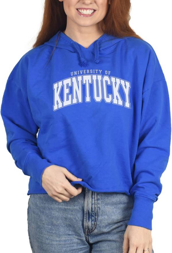 ZooZatZ Women's Kentucky Wildcats Blue French Terry Cropped Hoodie product image