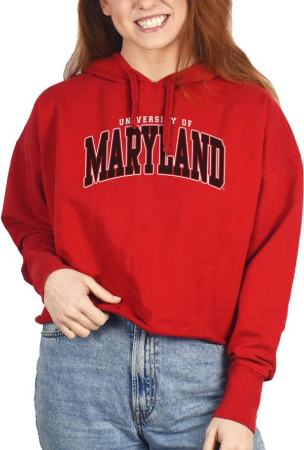 ZooZatZ Women's Maryland Terrapins Red French Terry Cropped Hoodie product image