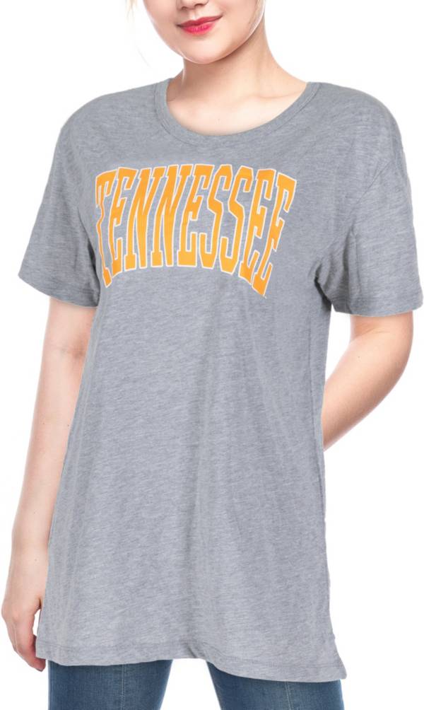 ZooZatZ Women's Tennessee Volunteers Grey Garment Wash Oversized T-Shirt