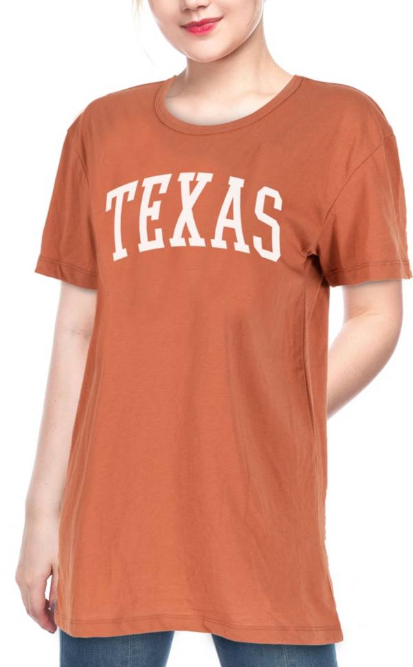 ZooZatZ Women's Texas Longhorns Burnt Orange Garment Wash Oversized T-Shirt