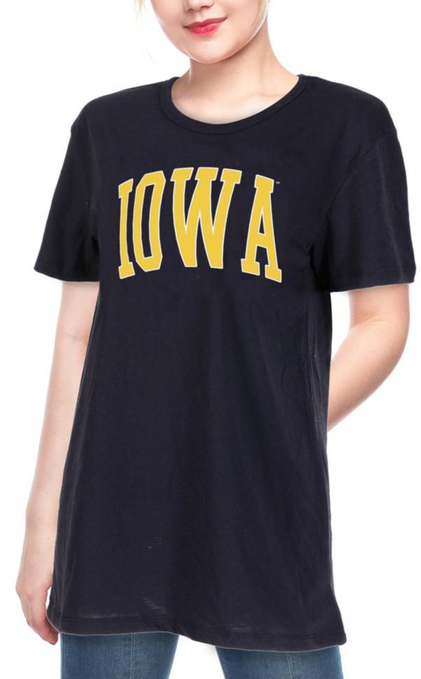 ZooZatZ Women's Iowa Hawkeyes Black Garment Wash Oversized T-Shirt product image