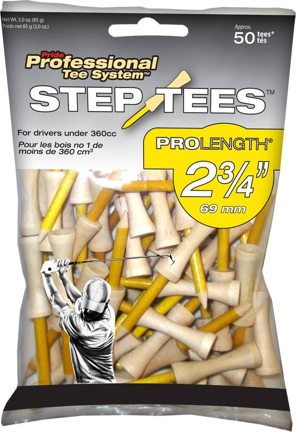 Pride Sports 2.75" Step Golf Tees – 50-Pack