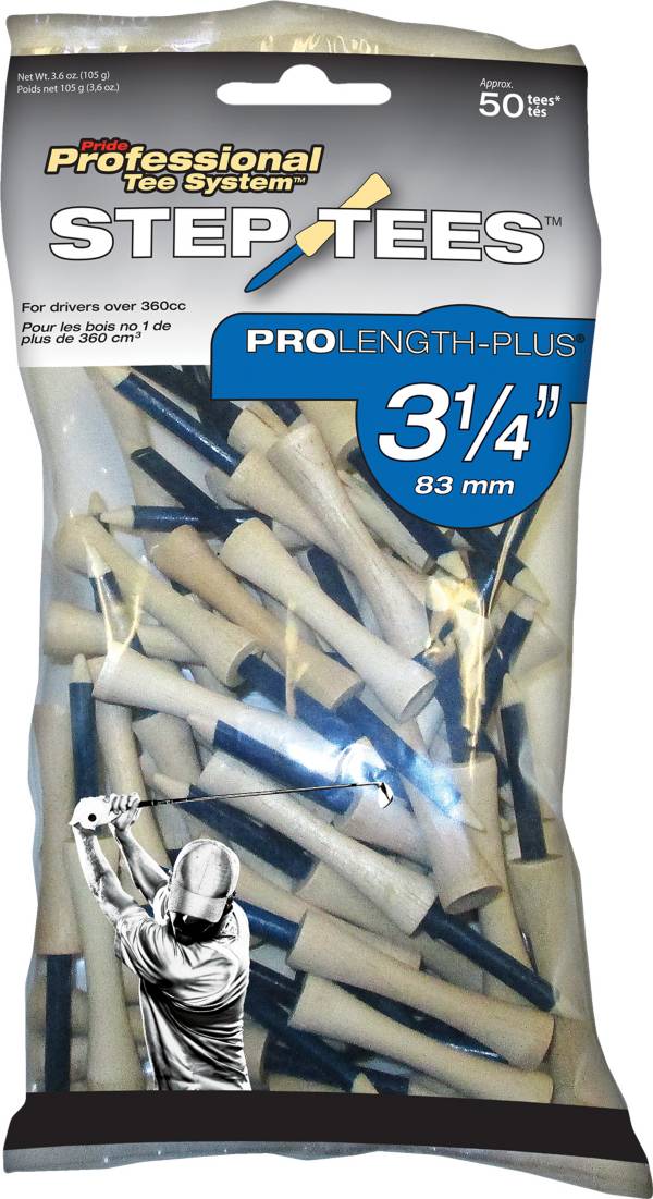 Pride Sports 3.25" Step Golf Tees – 50-Pack