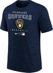 Nike Youth Boys' Milwaukee Brewers Navy Authentic Collection Velocity T-Shirt product image