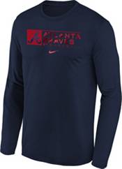 Nike Youth Boys' Atlanta Braves Navy Authentic Collection Dri-FIT Legend Long Sleeve T-Shirt product image