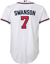 Nike Youth Atlanta Braves Dansby Swanson #7 White Replica Baseball Jersey product image