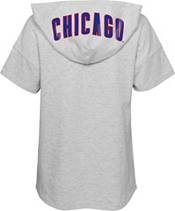 MLB Girls' Chicago Cubs Gray Clubhouse Short Sleeve Hoodie product image