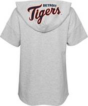 MLB Girls' Detroit Tigers Gray Clubhouse Short Sleeve Hoodie product image