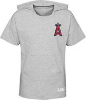 MLB Girls' Los Angeles Angels Gray Clubhouse Short Sleeve Hoodie product image