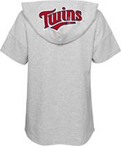 MLB Girls' Minnesota Twins Gray Clubhouse Short Sleeve Hoodie product image
