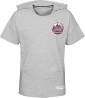 MLB Girls' New York Mets Gray Clubhouse Short Sleeve Hoodie product image