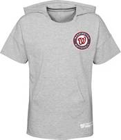 MLB Girls' Washington Nationals Gray Clubhouse Short Sleeve Hoodie product image