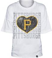 New Era Youth Pittsburgh Pirates White Sequin Heart V-Neck T-Shirt product image