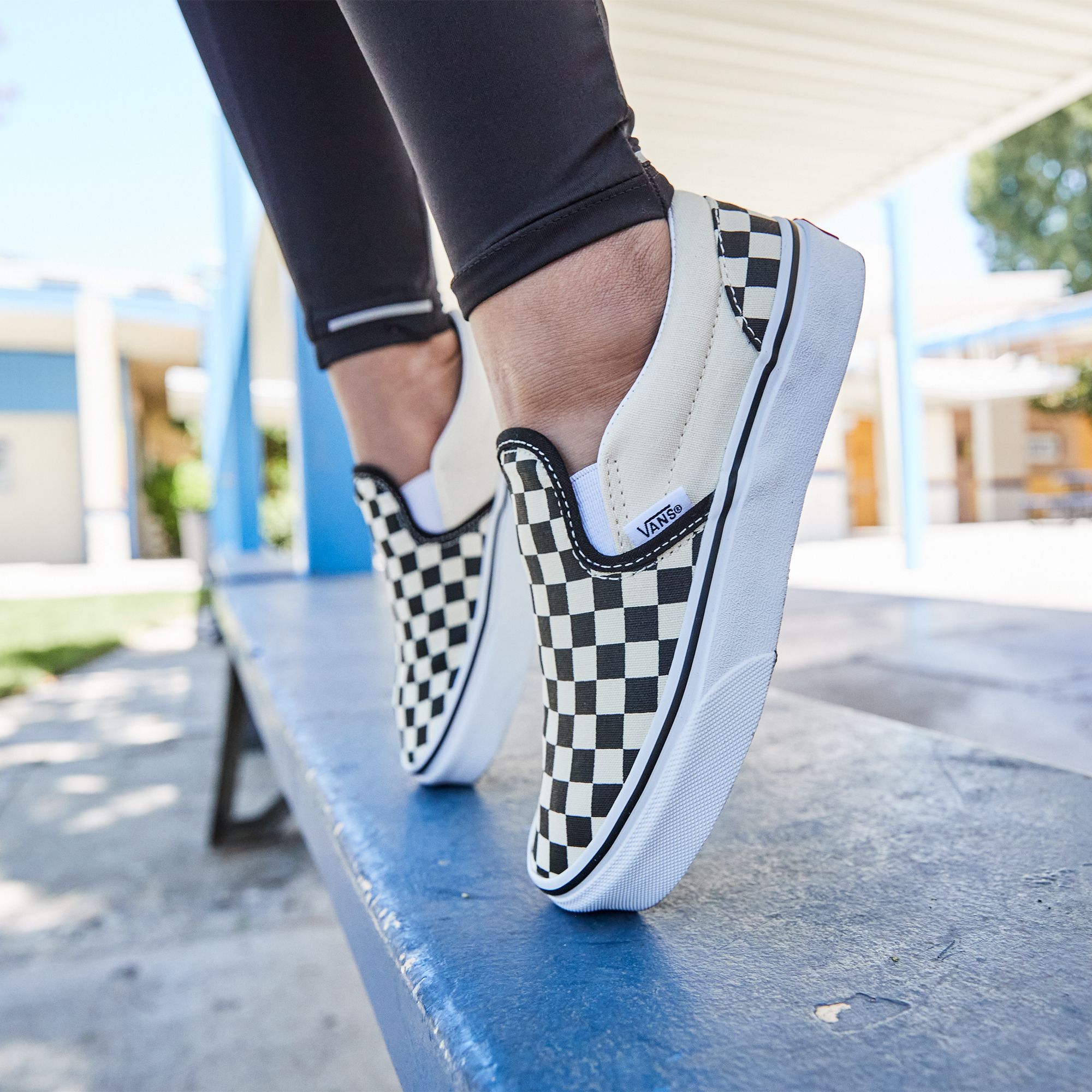 checkered youth vans