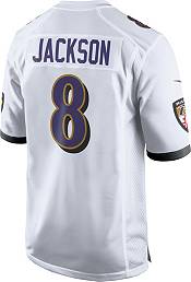 Nike Men's Baltimore Ravens Lamar Jackson #8 White Game Jersey product image