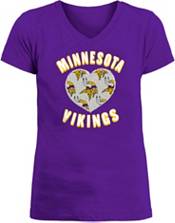 New Era Apparel Girl's Minnesota Vikings Sequins Heart Purple T-Shirt product image