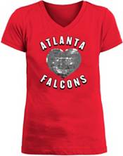 New Era Apparel Girl's Atlanta Falcons Sequins Heart Red T-Shirt product image