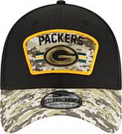 New Era Men's Green Bay Packers Salute to Service 39Thirty Black Stretch Fit Hat product image