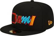 New Era Men's 2021-22 City Edition Miami Heat Black 59Fifty Fitted Hat product image
