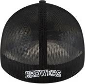 New Era Men's Milwaukee Brewers Black 39Thirty Stretch Fit Hat product image