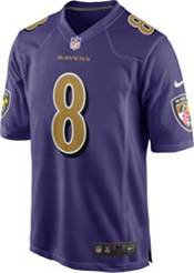 Nike Men's Baltimore Ravens Lamar Jackson #8 Purple Game Jersey product image