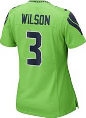 Nike Women's Seattle Seahawks Russell Wilson #3 Turbo Green Game Jersey product image