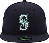 New Era Men's Seattle Mariners 59Fifty Game Navy Authentic Hat product image