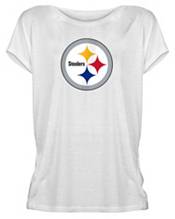New Era Women's Pittsburgh Steelers Split Back White T-Shirt product image